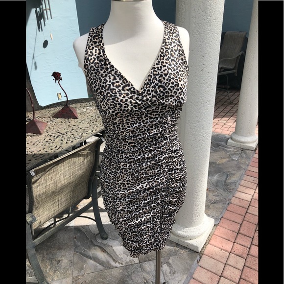 Leopard Print Form Fitting Dress.  Size S - Picture 1 of 2